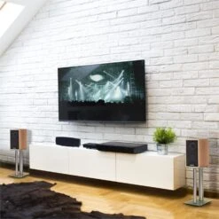 BS28 Stativo Per Altoparlanti -Elettrodomestici Negozio 10001798 yy 0002 ambient auna Boxenstaender Paar Glas Aluminium