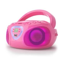 Roadie CD Boombox -Elettrodomestici Negozio 10029815 yy 0003 titel auna Roadie Boombox CD AM FM Radio USB BT pink