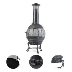 Flavius Forno Da Terrazza -Elettrodomestici Negozio 10030722 yy 0003 detail Silver Antique Steel Cast Iron Chimnea