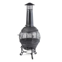Flavius Forno Da Terrazza -Elettrodomestici Negozio 10030722 yy 0005 titel Silver Antique Steel Cast Iron Chimnea