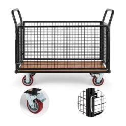 Loadster Carrello A Griglia 8 Loadster Carrello A Griglia -Elettrodomestici Negozio 10031241 yy 0003 detail Waldbeck Loadster Gitterwagen Rollwagen schwarz reedit