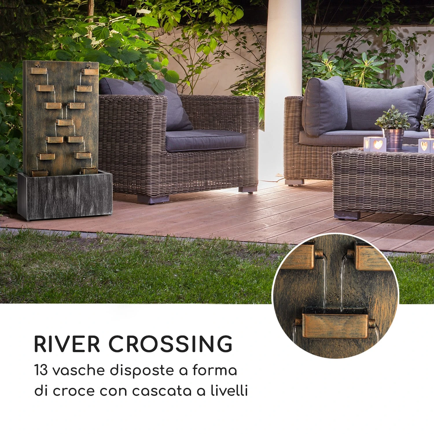 River Crossing Fontana 6W Zincata 9 River Crossing Fontana 6W Zincata - immagine 7