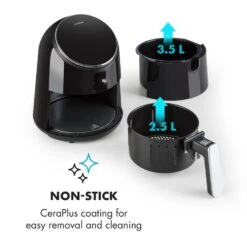 AirVital Friggitrice Ad Aria 15 AirVital Friggitrice Ad Aria -Elettrodomestici Negozio 10032332 yy 0006 logo Klarstein AirVital Heissluftfritteuse 1300W schwarz