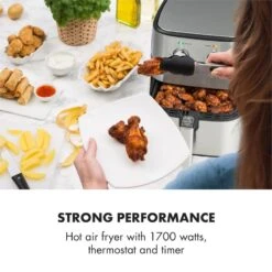 AeroVital Friggitrice Ad Aria -Elettrodomestici Negozio 10032848 yy 0002 logo Klarstein AeroVital Heissluftfritteuse silber reedit