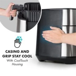 AeroVital Friggitrice Ad Aria -Elettrodomestici Negozio 10032848 yy 0006 logo Klarstein AeroVital Heissluftfritteuse silber reedit