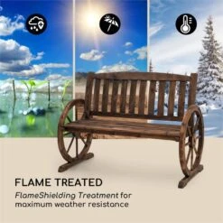 Murnau Panca Da Giardino -Elettrodomestici Negozio 10033354 yy 0003 logo Blumfeldt Murnau Gartenbank Tannenholz braun