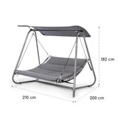 Garden Grove Sdraio A Dondolo Telaio In Acciaio Poliestere Antracite -Elettrodomestici Negozio 10033462 yy 0009 logo Blumfeldt Garden Grove Swingbed anthrazit
