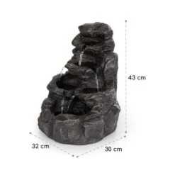 Rocky Waters Fontana Da Giardino Antracite -Elettrodomestici Negozio 10033531 yy 0010 logo Blumfeldt Genesis Gartenbrunnen anthrazit