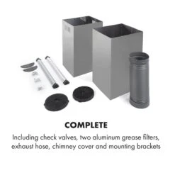 Colette Cappa Aspirante -Elettrodomestici Negozio 10033776 yy 0010 logo Klarstein Colette Dunstabzugshaube 90 cm silber