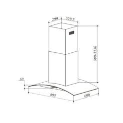 Colette Cappa Aspirante -Elettrodomestici Negozio 10033776 yy 0011 logo Klarstein Colette Dunstabzugshaube 90 cm silber
