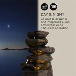 Savona Fontana Solare -Elettrodomestici Negozio 10034720 yy 0007 logo Blumfeldt Savona Solarbrunnen Steinoptik