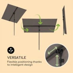 Flex-Shade L Ombrellone -Elettrodomestici Negozio 10034726 yy 0003 logo Blumfeldt Flex Shade L Sonnenschirm 130x180 grau