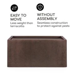 Solid Grow Rust Vaso Per Piante 17 Solid Grow Rust Vaso Per Piante -Elettrodomestici Negozio 10034788 yy 0007 logo Blumfeldt Solid Grow Rust Pflanzgefaess 80x38x38cm