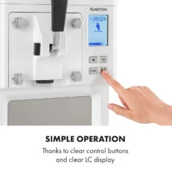 Sweet Sundae Gelatiera -Elettrodomestici Negozio 10034912 uk 0007 logo Klarstein Sahnehaeubchen Eiscrememaschine weiss