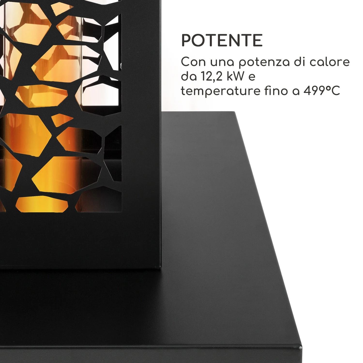 Heat Hunter, Stufa A Pellet Per Terrazzo, 12,2 KW, Portatile, Acciaio Inox, Nero 5 Heat Hunter, Stufa A Pellet Per Terrazzo, 12,2 KW, Portatile, Acciaio Inox, Nero - immagine 3