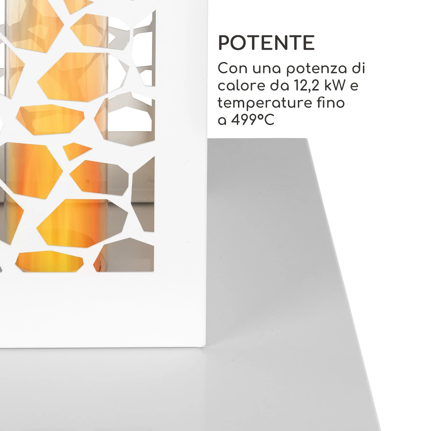 Heat Hunter, Stufa A Pellet Per Terrazzo, 12,2 KW, Portatile, Acciaio Inox, Bianco 5 Heat Hunter, Stufa A Pellet Per Terrazzo, 12,2 KW, Portatile, Acciaio Inox, Bianco - immagine 3