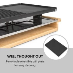 Tournedo, Raclette -Elettrodomestici Negozio 10035219 uk 0007 logo Klarstein Tournedo Raclette Holz Dekor