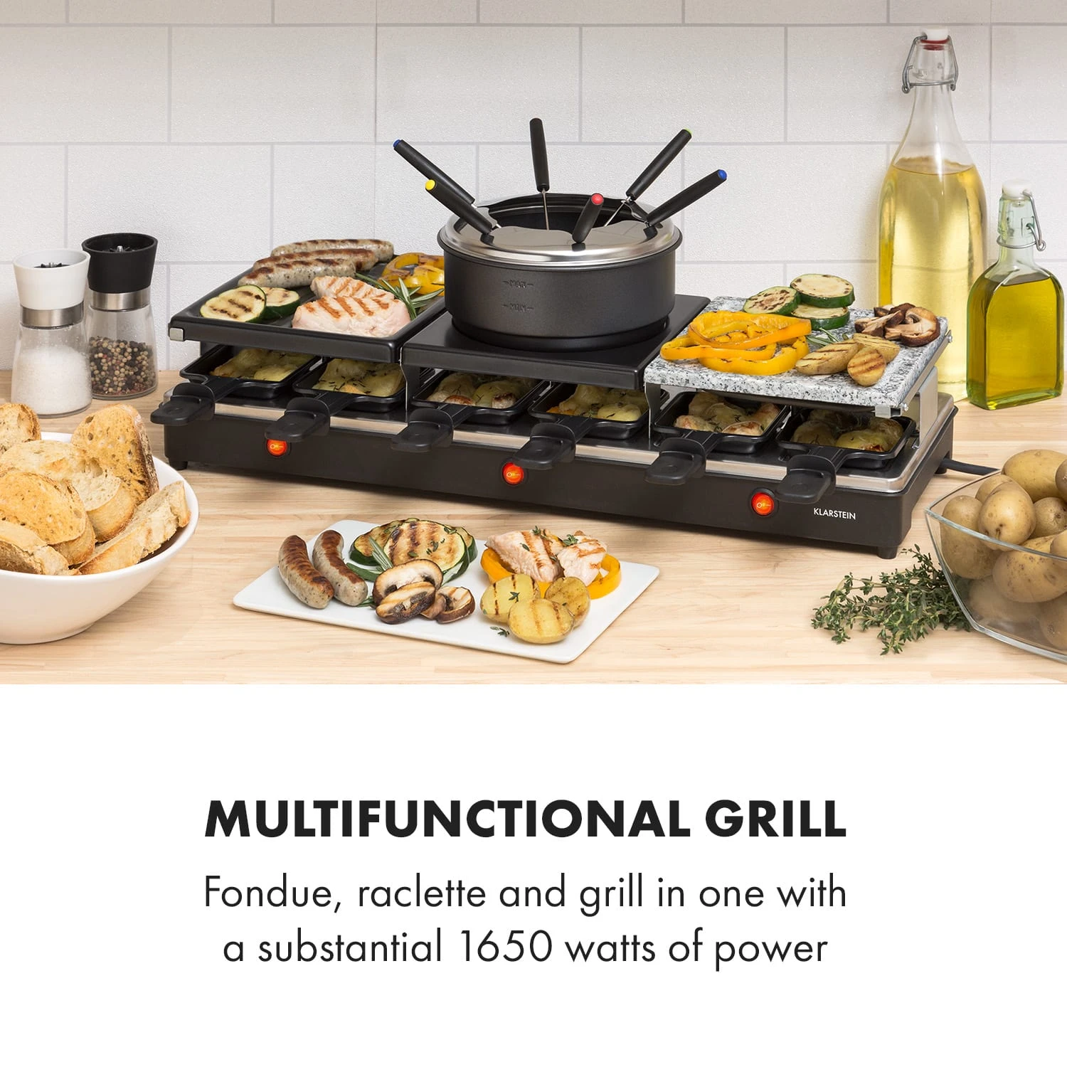 Fonduelette XL Gril/Raclette/Fonduta 3in1 4 Fonduelette XL Gril/Raclette/Fonduta 3in1 - immagine 2