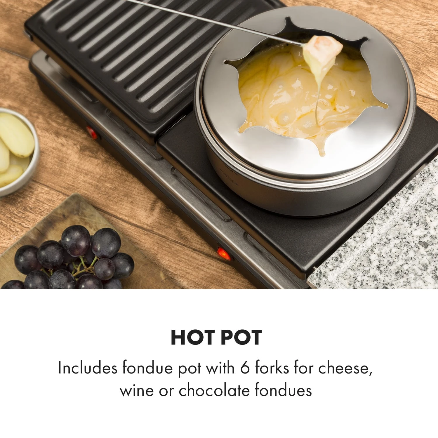 Fonduelette XL Gril/Raclette/Fonduta 3in1 6 Fonduelette XL Gril/Raclette/Fonduta 3in1 - immagine 4