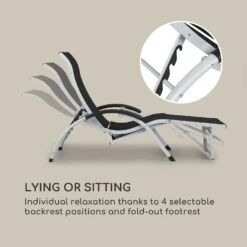 Sunnyvale Lettino Prendisole Con Poggiapiedi -Elettrodomestici Negozio 10035336 uk 0004 logo Blumfeldt Sunnyvale Liegestuhl schwarz