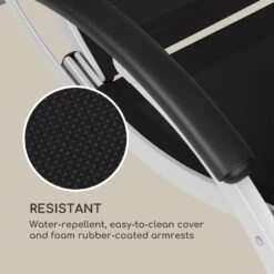 Sunnyvale Lettino Prendisole Con Poggiapiedi -Elettrodomestici Negozio 10035336 uk 0005 logo Blumfeldt Sunnyvale Liegestuhl schwarz