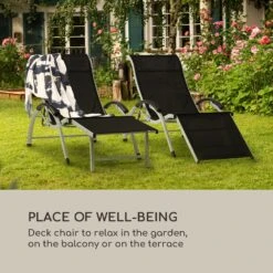 Sunnyvale Lettino Prendisole Con Poggiapiedi -Elettrodomestici Negozio 10035336 uk 0006 logo Blumfeldt Sunnyvale Liegestuhl schwarz