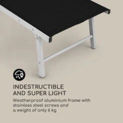 Sunnyvale Lettino Prendisole Con Poggiapiedi -Elettrodomestici Negozio 10035336 uk 0007 logo Blumfeldt Sunnyvale Liegestuhl schwarz