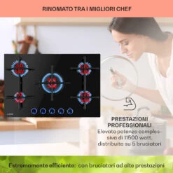 Illuminosa 5 Piano Cottura A Gas -Elettrodomestici Negozio 10035465 it 0003 usp