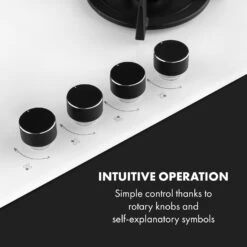 Goldflame 4 Piano Cottura A Gas 15 Goldflame 4 Piano Cottura A Gas -Elettrodomestici Negozio 10035499 uk 0004 logo Klarstein Goldflame 4 Gasherd weiss