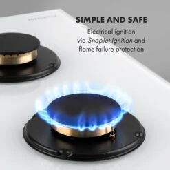 Goldflame 4 Piano Cottura A Gas 16 Goldflame 4 Piano Cottura A Gas -Elettrodomestici Negozio 10035499 uk 0005 logo Klarstein Goldflame 4 Gasherd weiss