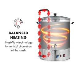 Brauheld Pro, Paiolo Di Ammostamento, Pompa Di Circolazione, Acciaio Inox, 70L, 30-100°C, 3300W -Elettrodomestici Negozio 10035516 uk 0005 logo