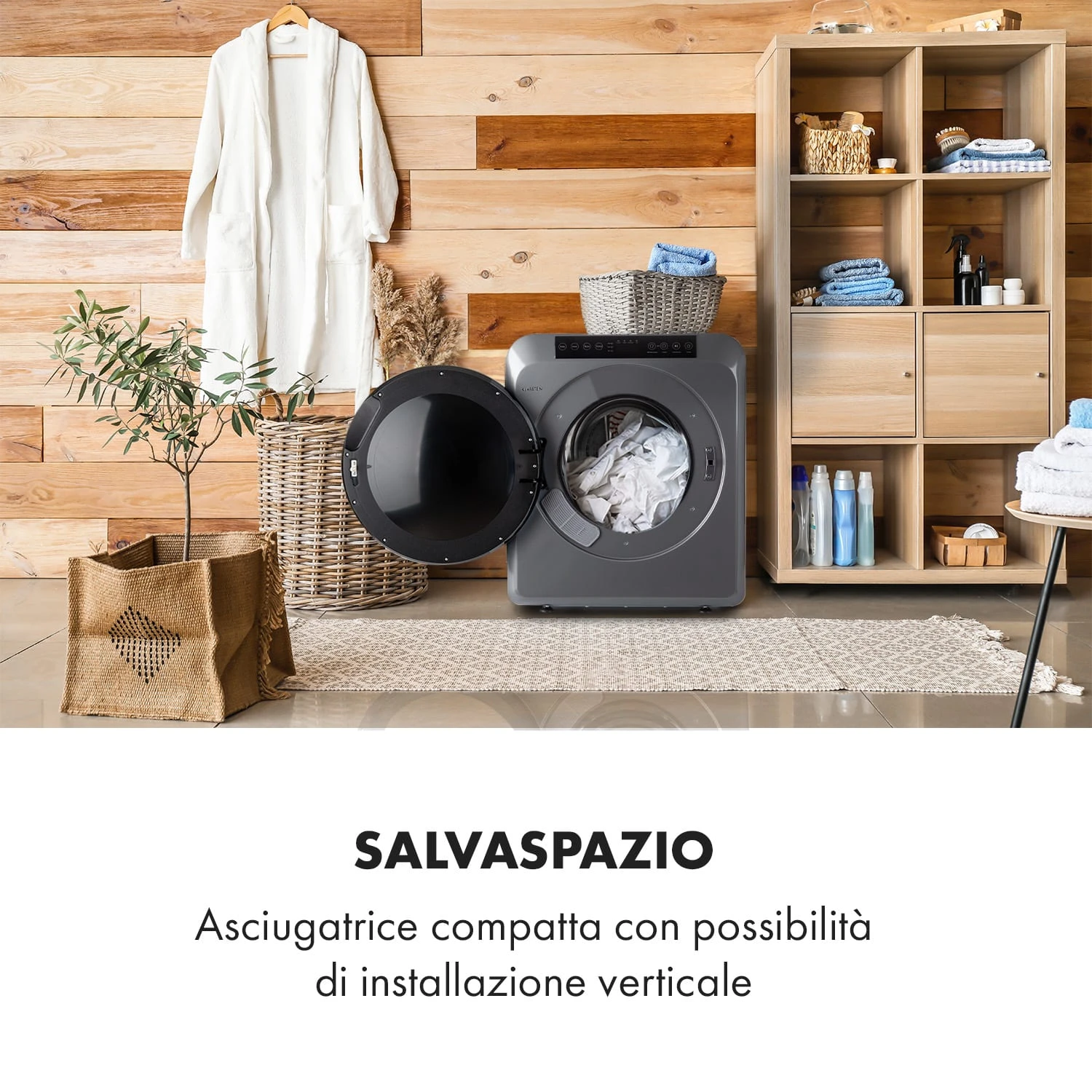 EZ Dry, Asciugabiancheria, Asciugatrice Con Scarico Diretto Dell'aria, 1500W, 6kg, 60cm 4 EZ Dry, Asciugabiancheria, Asciugatrice Con Scarico Diretto Dell'aria, 1500W, 6kg, 60cm - immagine 2