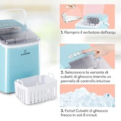 Arctic Porter, Macchina Del Ghiaccio, Cubetti A Pallottola, 12kg/24h, Acciaio Inox -Elettrodomestici Negozio 10035554 it 0004 usp