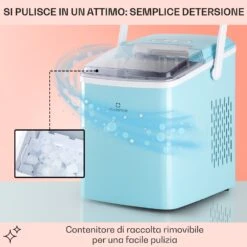 Arctic Porter, Macchina Del Ghiaccio, Cubetti A Pallottola, 12kg/24h, Acciaio Inox -Elettrodomestici Negozio 10035554 it 0005 usp
