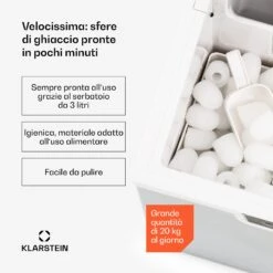 Icefestival Bullet, Macchina Del Ghiaccio, 1,9l, 20kg/24h, 400W -Elettrodomestici Negozio 10035578 it 0002 usp