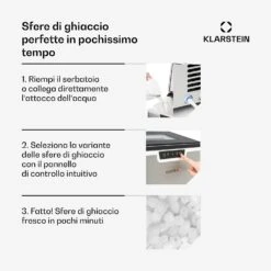 Icefestival Bullet, Macchina Del Ghiaccio, 1,9l, 20kg/24h, 400W -Elettrodomestici Negozio 10035578 it 0004 usp