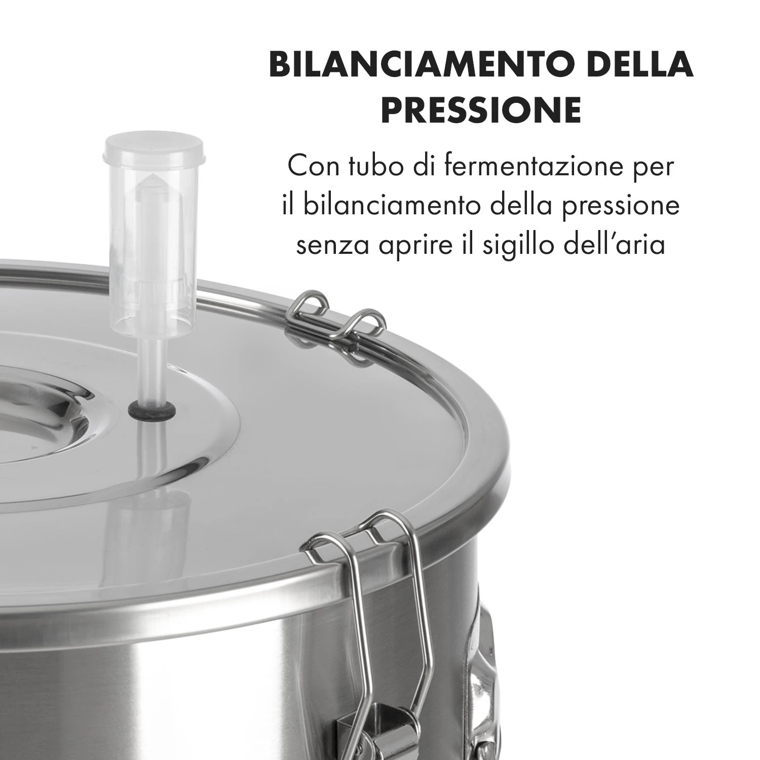 Gärkeller Pro XL, Paiolo Di Fermentazione, 60 Litri, Valvola Di Sfogo, Acciaio Inox 304 6 Gärkeller Pro XL, Paiolo Di Fermentazione, 60 Litri, Valvola Di Sfogo, Acciaio Inox 304 - immagine 4