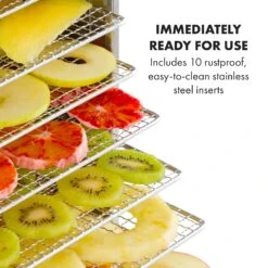 Captain Jerky 110, Essiccatore, 1000W, 30-90 °C, Timer 24 Ore, Acciaio Inox -Elettrodomestici Negozio 10035735 uk 0005 logo Klarstein Captain Jerky 110