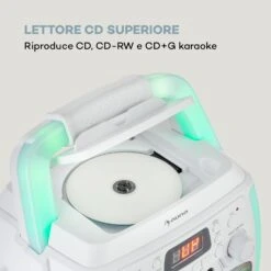 StarMaker Plus, Impianto Karaoke, Bluetooth, USB, CD, Effetti Luce LED, RCA 15 StarMaker Plus, Impianto Karaoke, Bluetooth, USB, CD, Effetti Luce LED, RCA -Elettrodomestici Negozio 10035747 it 0005 logo