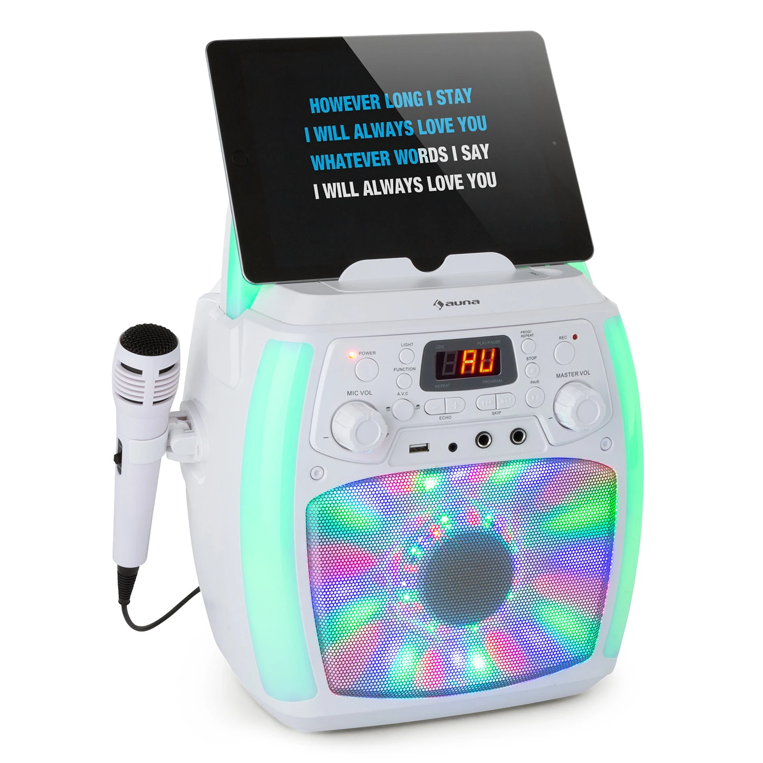 StarMaker Plus, Impianto Karaoke, Bluetooth, USB, CD, Effetti Luce LED, RCA 3 StarMaker Plus, Impianto Karaoke, Bluetooth, USB, CD, Effetti Luce LED, RCA