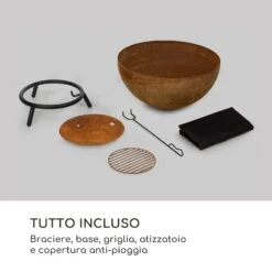 Fireball Rust Braciere Inclinabile Finitura Effetto Ruggine Ø 60 Cm 16 Fireball Rust Braciere Inclinabile Finitura Effetto Ruggine Ø 60 Cm -Elettrodomestici Negozio 10035770 it 0006 logo