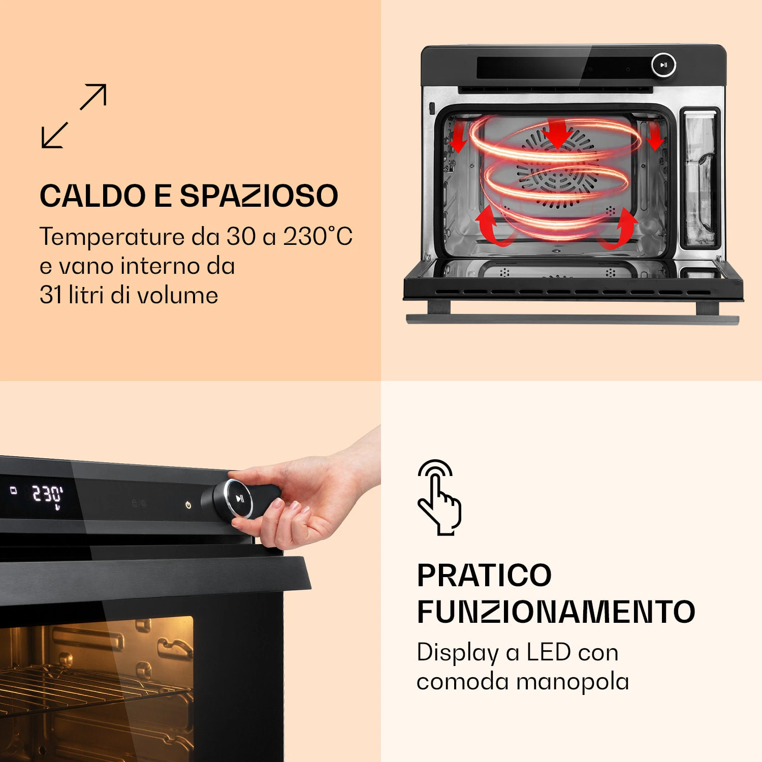 VaporChef, Forno A Vapore, 230 °C, 31 L, Pannello Di Controllo Touch 6 VaporChef, Forno A Vapore, 230 °C, 31 L, Pannello Di Controllo Touch - immagine 4