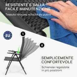 London, Sedia Da Giardino, Textilene, Alluminio, 6 Posizioni, Pieghevole -Elettrodomestici Negozio 10037396 it 0003 logo