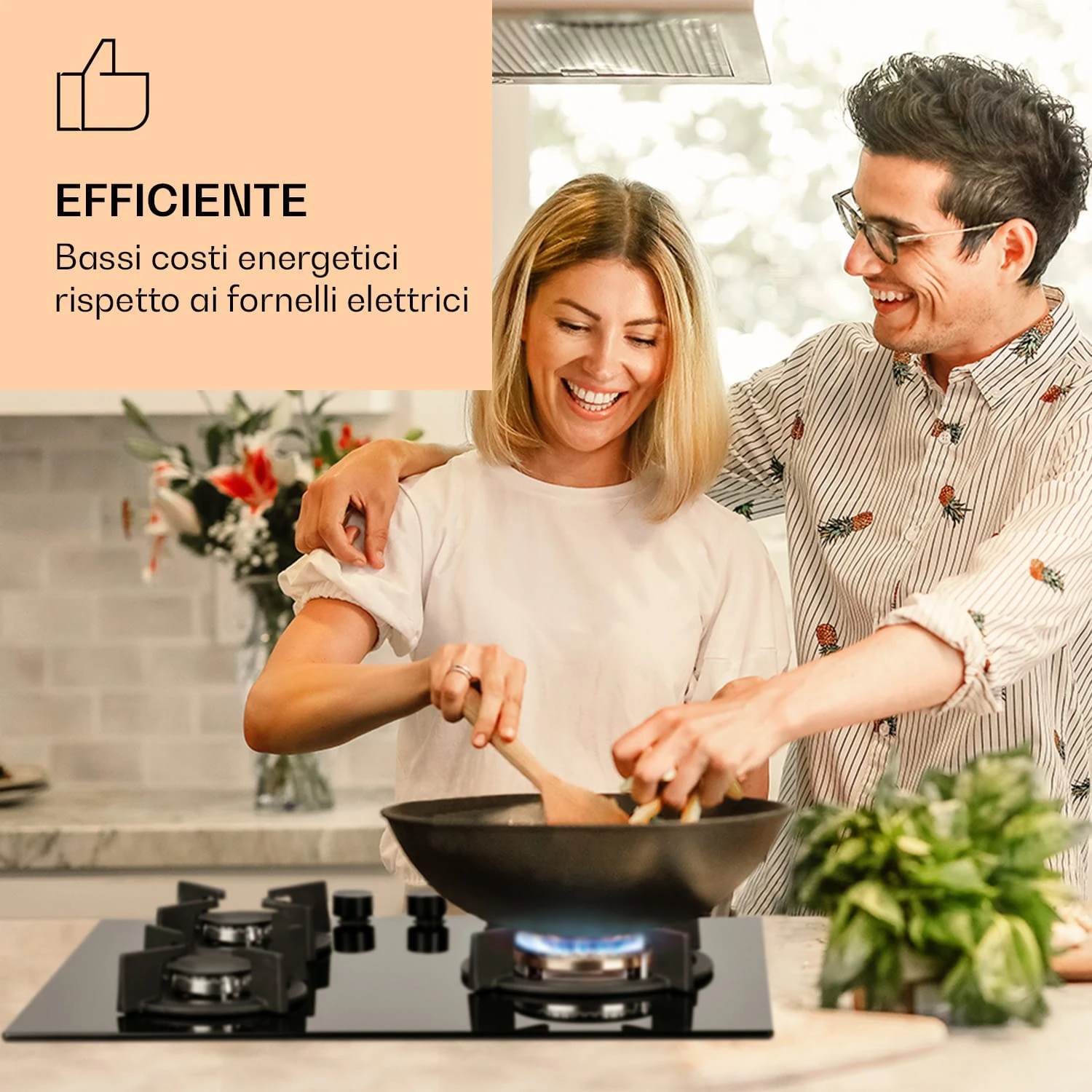 Goldflame 3 Piano Cottura A Gas 4 Goldflame 3 Piano Cottura A Gas - immagine 2