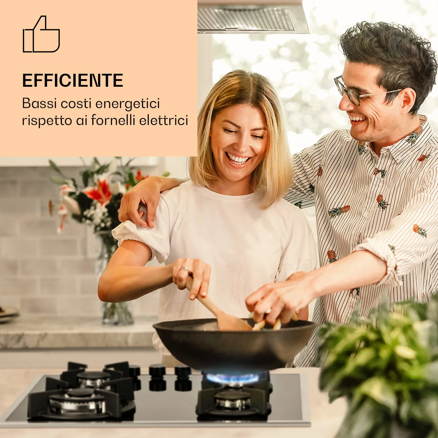 Goldflame Domino 4 Prime Piano Cottura A Gas 4 Goldflame Domino 4 Prime Piano Cottura A Gas - immagine 2