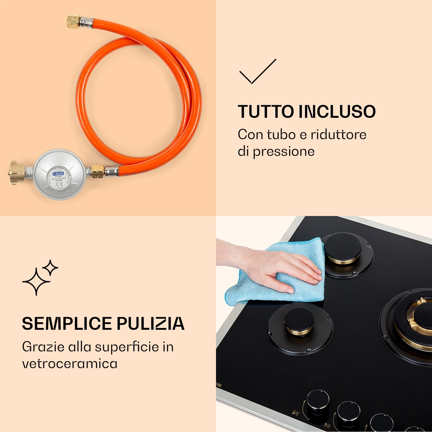 Goldflame 5 Prime Piano Cottura A Gas 8 Goldflame 5 Prime Piano Cottura A Gas - immagine 6