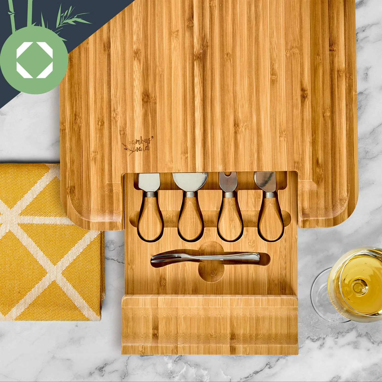 Tagliere XXL Per Formaggi Con Cassetto Per Utensili 6 Tagliere XXL Per Formaggi Con Cassetto Per Utensili - immagine 4