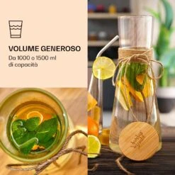 Caraffa In Vetro Con Coperchio Di Bambù 11 Caraffa In Vetro Con Coperchio Di Bambù -Elettrodomestici Negozio 10038230 it 0003 logo