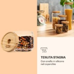 Barattolo Impilabile Con Coperchio Di Bambù, 300 Ml -Elettrodomestici Negozio 10038244 it 0005 logo