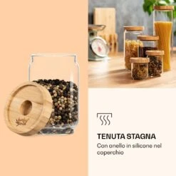 Barattolo Impilabile Con Coperchio Di Bambù, 250 Ml -Elettrodomestici Negozio 10038248 it 0005 logo